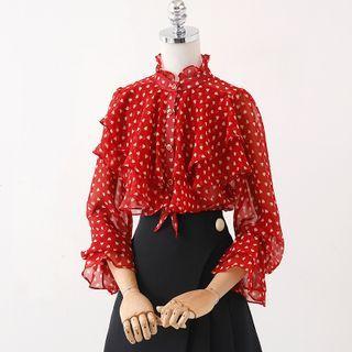Dot Mesh Blouse