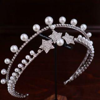 Star Faux Pearl Wedding Tiara