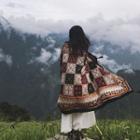 Pattered Scarf Pattern - Coffee - One Size