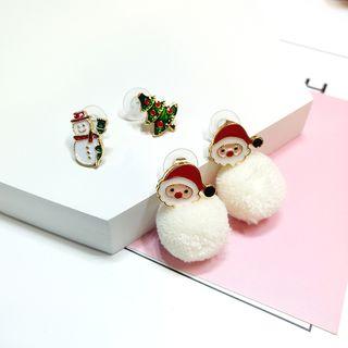 Asymmetric Christmas Earrings