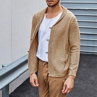 Frog Buttoned Knit Jacket