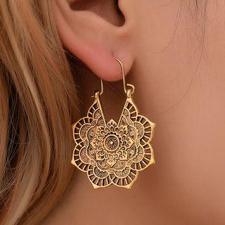 Perforated Floral Earring