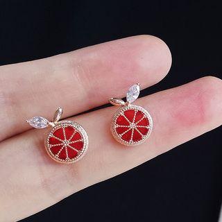 Rhinestone Fruit Earring