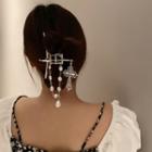 Cross Pendant Alloy Hair Clamp 1 Pc - Silver - One Size