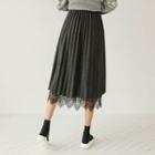Reversible Accordion-pleat Lace Skirt