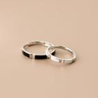 Set Of 2: Couple Matching Sterling Silver Ring 1 Pair - Silver - One Size