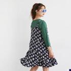 Spaghetti-strap Floral Pattern A-line Dress