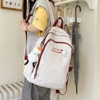 Lettering Nylon Backpack / Accessory / Set