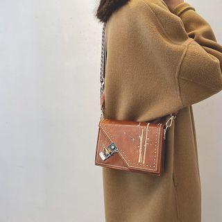 Embellished Flap Chain Crossbody Bag
