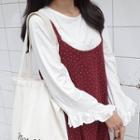 Long-sleeve Frill-cuff T-shirt