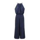 Plain Halter Wide Leg Jumpsuit