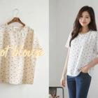 Polka-dot Chiffon T-shirt