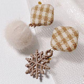 Plaid Mismatch Earring