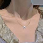 Hoop Necklace Necklace - Shell - White - One Size