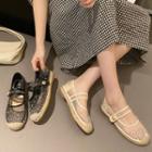 Mesh Mary Jane Espadrilles