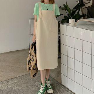 Midi Overall Dress / Short-sleeve T-shirt
