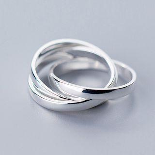 925 Sterling Silver Layered Hoop Earring