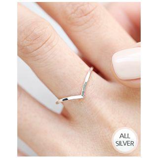 V-shape Silver Ring