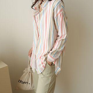Rainbow Stripe Cotton Shirt