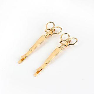 Alloy Scissors Hair Clip Gold - One Size