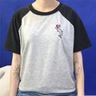 Dolphin Embroidered Short Sleeve T-shirt