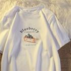 Short-sleeve Cake Print T-shirt