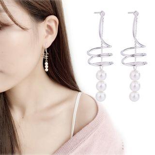 Beaded Swirl Earring