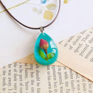 Dried Flower Pendant Necklace As Shown In Figure - One Size