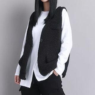 Fleece Vest Black - One Size