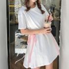 Short-sleeve Tie-side T-shirt Dress