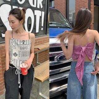 Strappy Paisley Scarf Top