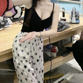 Star Printed Wide Leg Pants
