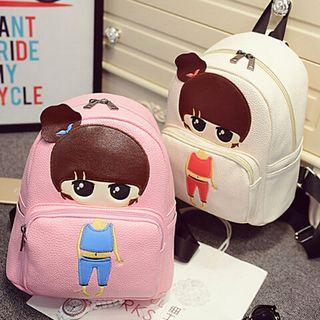 Cartoon Faux-leather Mini Backpack
