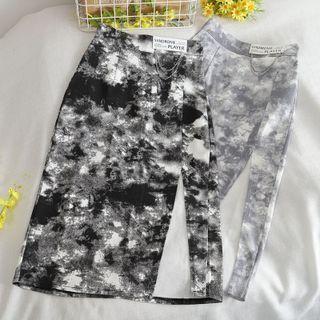Tie-dye High Waist Midi Dress