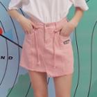 Asymmetric-hem A-line Skirt With Sash