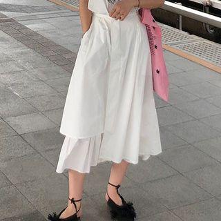 Layering A-line Midi Skirt