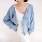 Bell-sleeve Open-front Cardigan