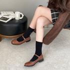 Round-toe Patent Mary Jane Shoes