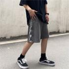 Side Pattern Print Straight Leg Shorts