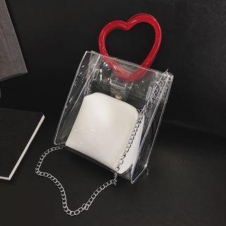 Heart Hand Grip Crossbody Bag