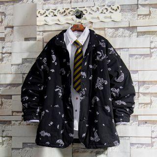 Paisley Print Frog-buttoned Jacket