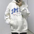 Lettering Hoodie Fleece - Off-white - One Size