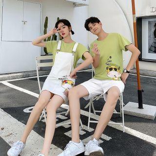 Couple Matching Short-sleeve T-shirt / Jumper Dress / Shorts / Set