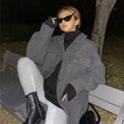 Sherpa-fleece Long Shirt Coat