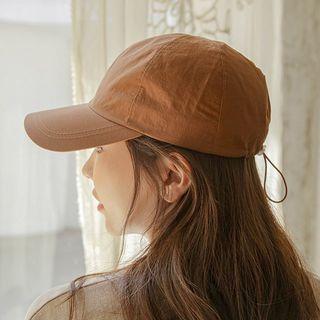 Drawcord Textured Baseball Cap