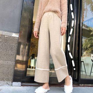 High-waist Tweed Pants