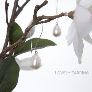 Faux-pearl Drop Earrings Ivory - One Size