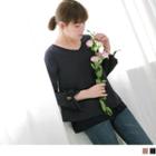 Lace Up Sleeve V-neck Double Layer Top