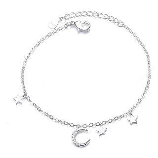 Moon Bracelet White Gold - One Size