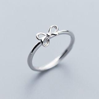 925 Sterling Silver Bow Ring S925 Silver - Ring - One Size